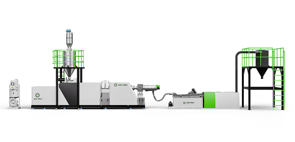 ASE Single Screw Extruder Rigid Plastic Recycling Pelletizing Machine
